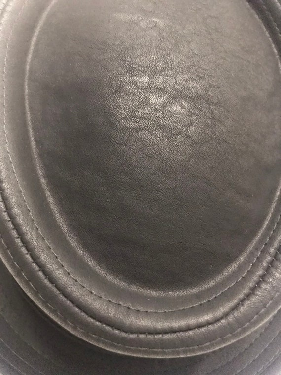 Black Faux Leather PVC Trilby Hat Leather Look 5 Sizes