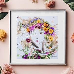 Wildflower Print, Wildflower Wall Decor, Bright Wall Art, Nature Lover Gift, Whimsical Wall Art, Modern Wildflower Wall Art, Floral Nursery