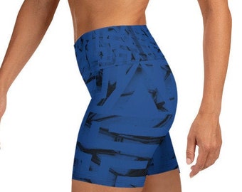 Blue Yoga Shorts for Women and Gym