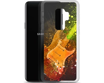 Samsung Phone Case Neon Paint Splatter Guitar For Players Galaxy S7 Edge S8 S9 Samsung Phone Case Neon Paint Splatter Guitar For Players Galaxy S7 Edge S8 S9