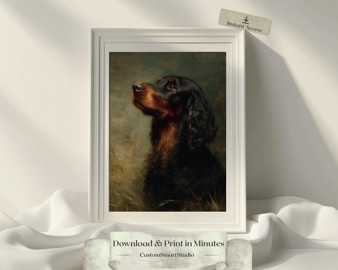 Vintage Dog Portraits Set: Cozy Classic Canine Gallery Wall Art ...