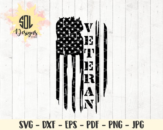 Download Distressed Veteran American Flag Svg Distressed Etsy