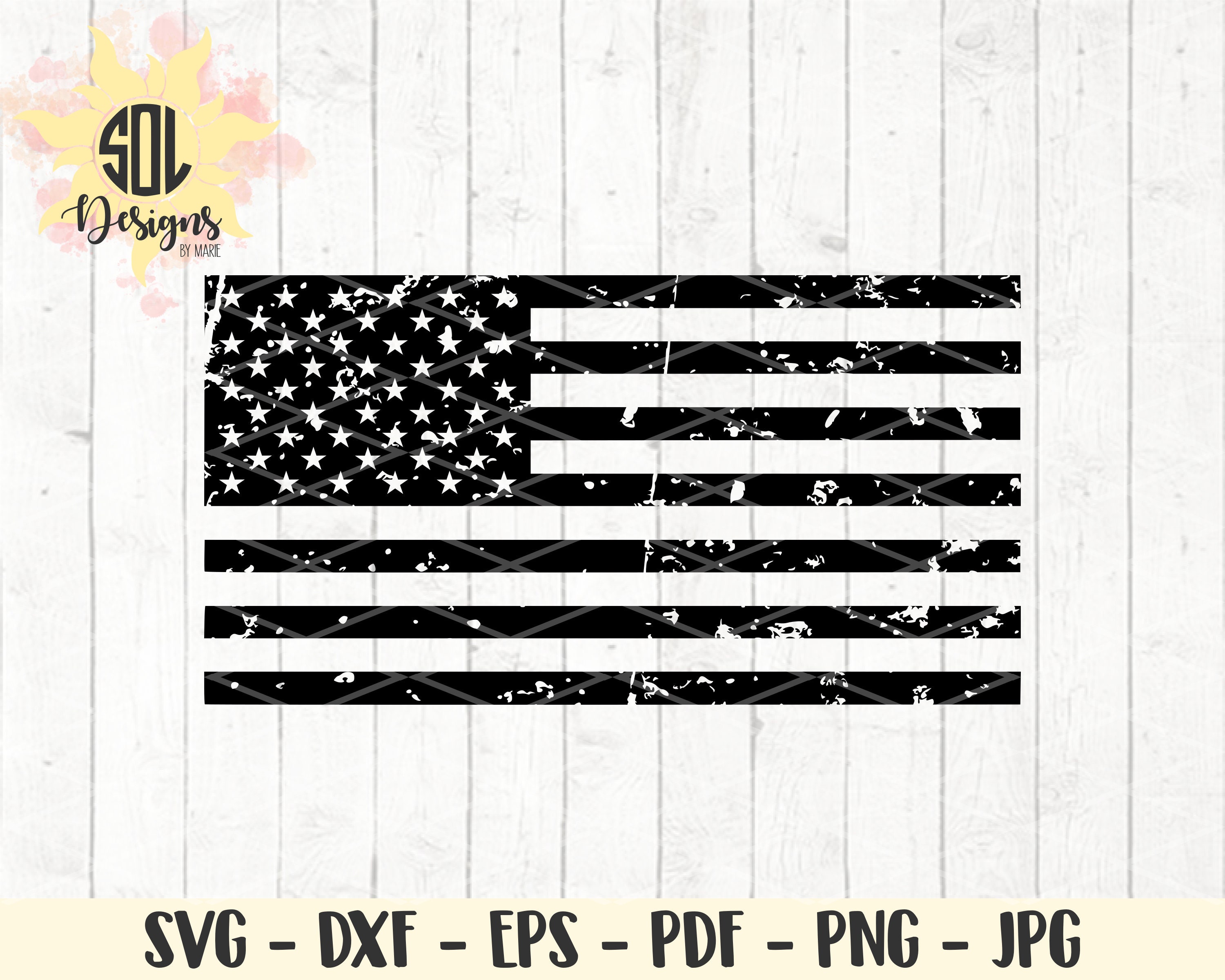 Distressed American Flag SVG Cricut