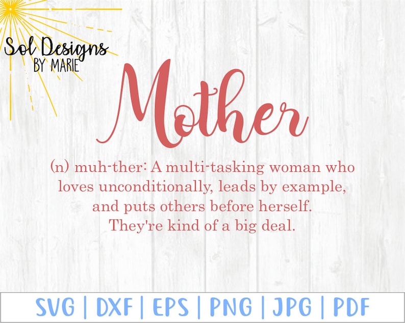 Download Mother Definition svg eps dxf png cutting files for ...