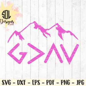 God is groter dan de hoge tonen en Lows SVG-christelijke gesneden bestand-religieuze christelijke SVG-Instant Download-SVG DXF pdf png jpg EPS