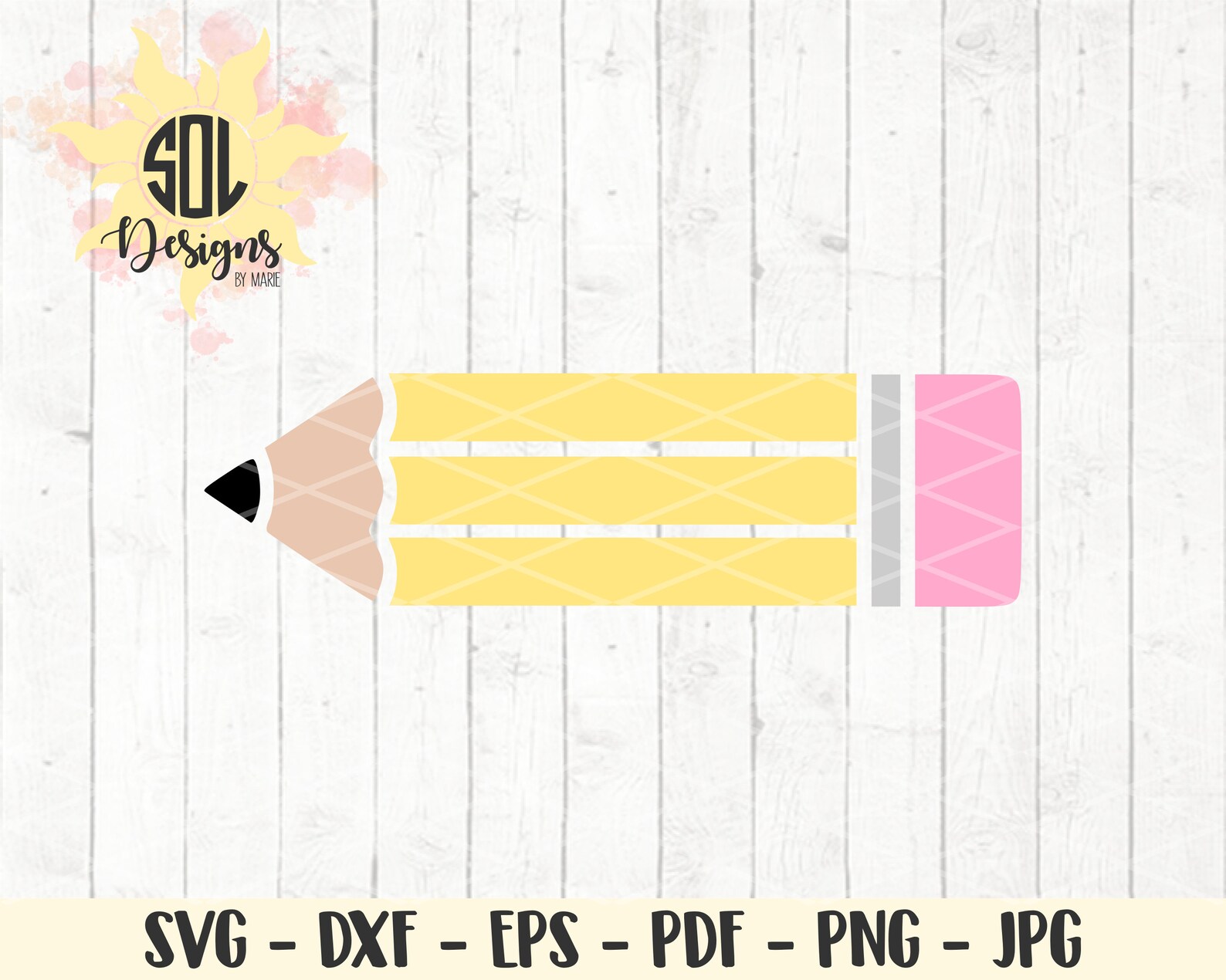Pencil Svg Dxf Eps Png Jpg Pdf - Back to School - First Day of School ...