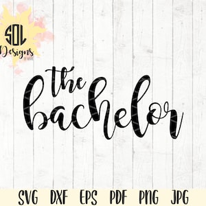 バチェラー・バチェロレット svg - 婚約バラ式 - クリカット シルエット カット ファイル - 即時ダウンロード - svg dxf eps png jpg pdf