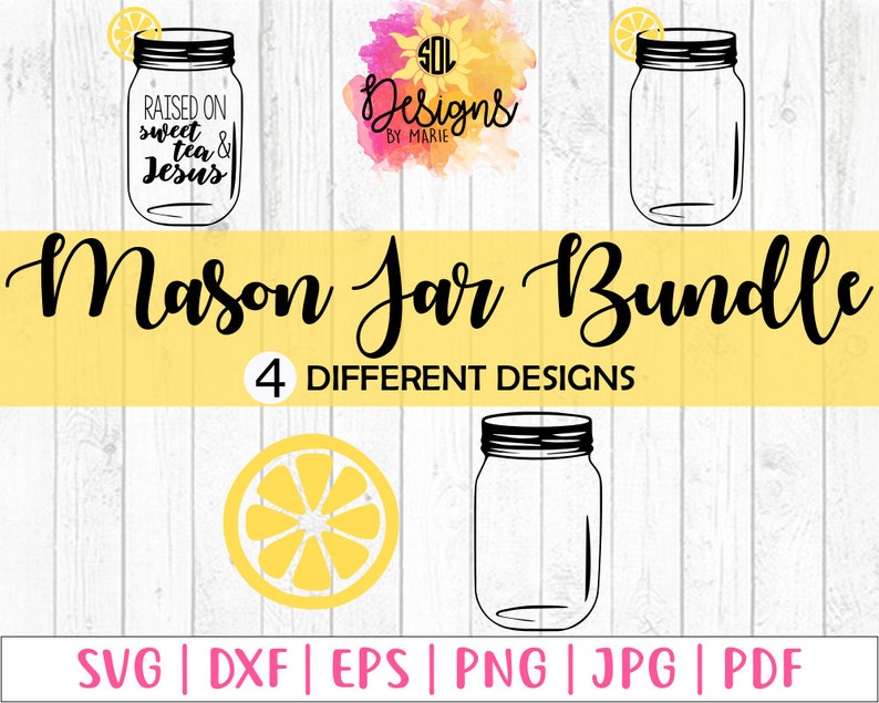 Clip Art Sweet Tea Jesus Svg Mason Jar With Lemon Svg Design Elements Bundle Summertime Instant Download Svg Dxf Eps Png Jpg Pdf Art Collectibles