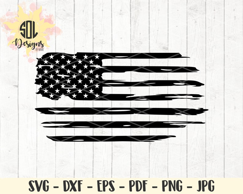 Download Distressed American Flag svg distressed flag Cricut | Etsy