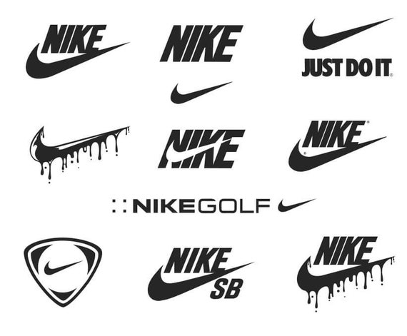 Nike svg nike svg bundle Nike all logo with Check Drip | Etsy