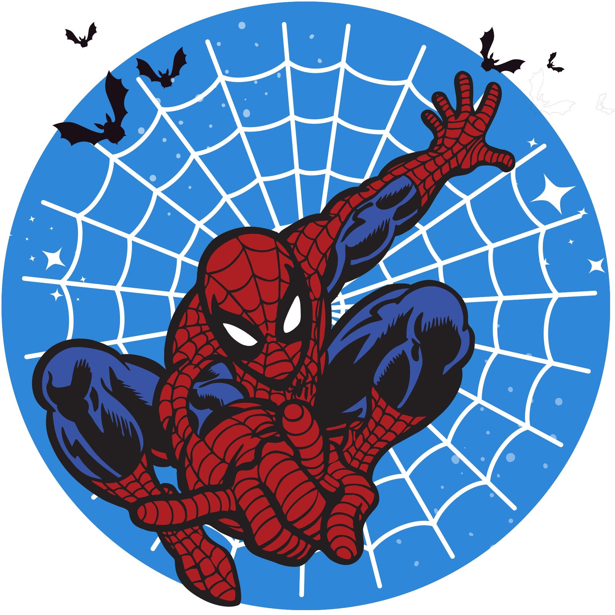 Spiderman SVG Spiderman Vector Spider With Web Svg | Etsy