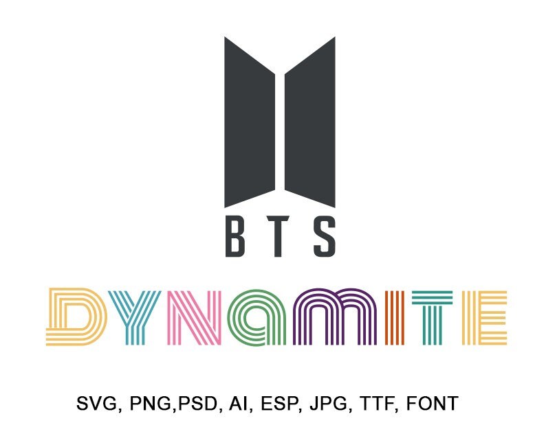 bts svg bts logo dynamite font bts shirt bts stickers bts