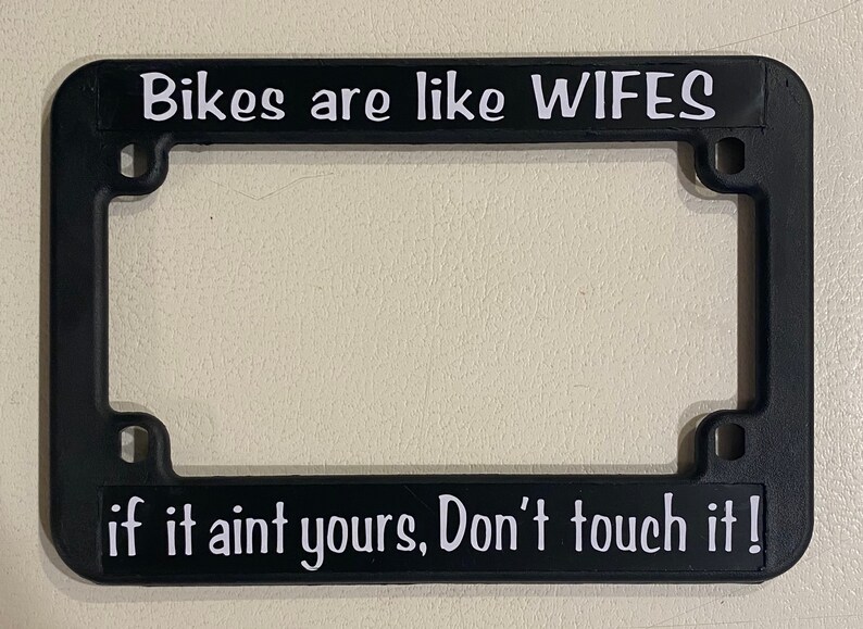 Personalized Motorcycle License Plate Frame Etsy