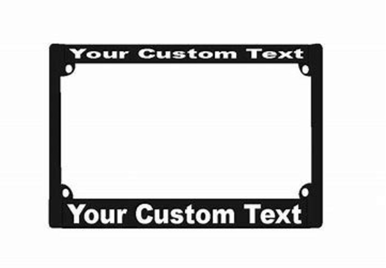 Personalized Motorcycle License Plate Frame Etsy
