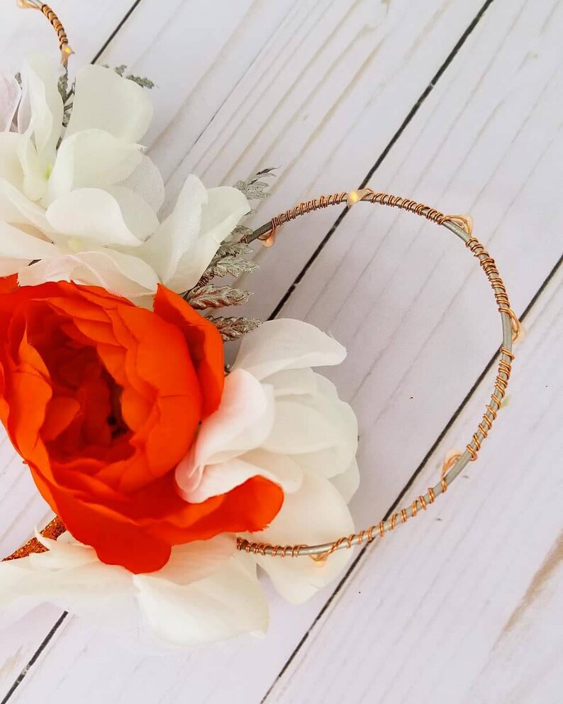 wire flower headband