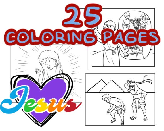 25 Christian Coloring Book Pages Homeschool Curriculum Sunday School ...