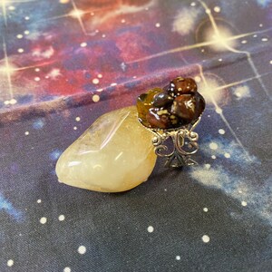 Protection Adjustable Ring Amulet - Tiger Eye, crystals, gemstones, witchcraft, Wicca, magical, talisman, ring, jewelry, new age, gemstones