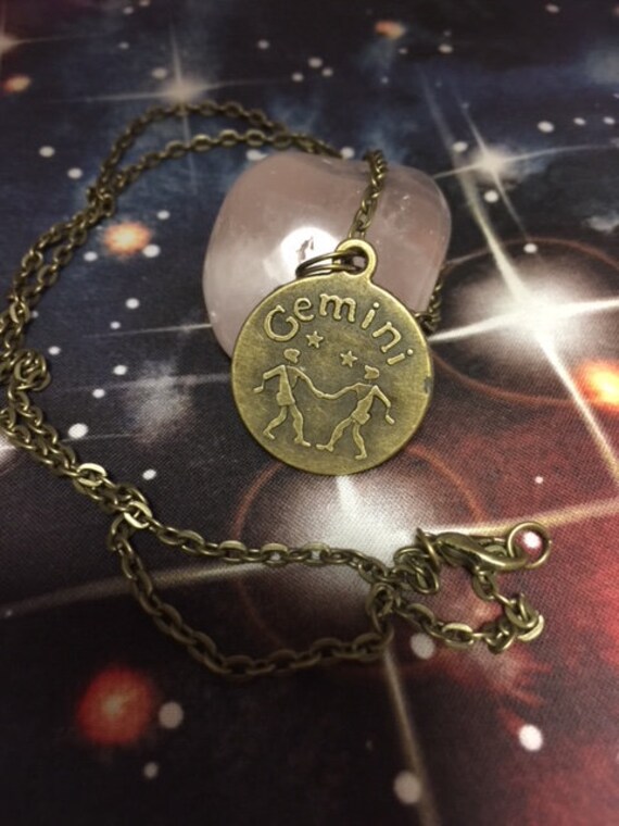 Gemini Zodiac Amulet- Red Agate, Witchcraft, Reiki, Necklace