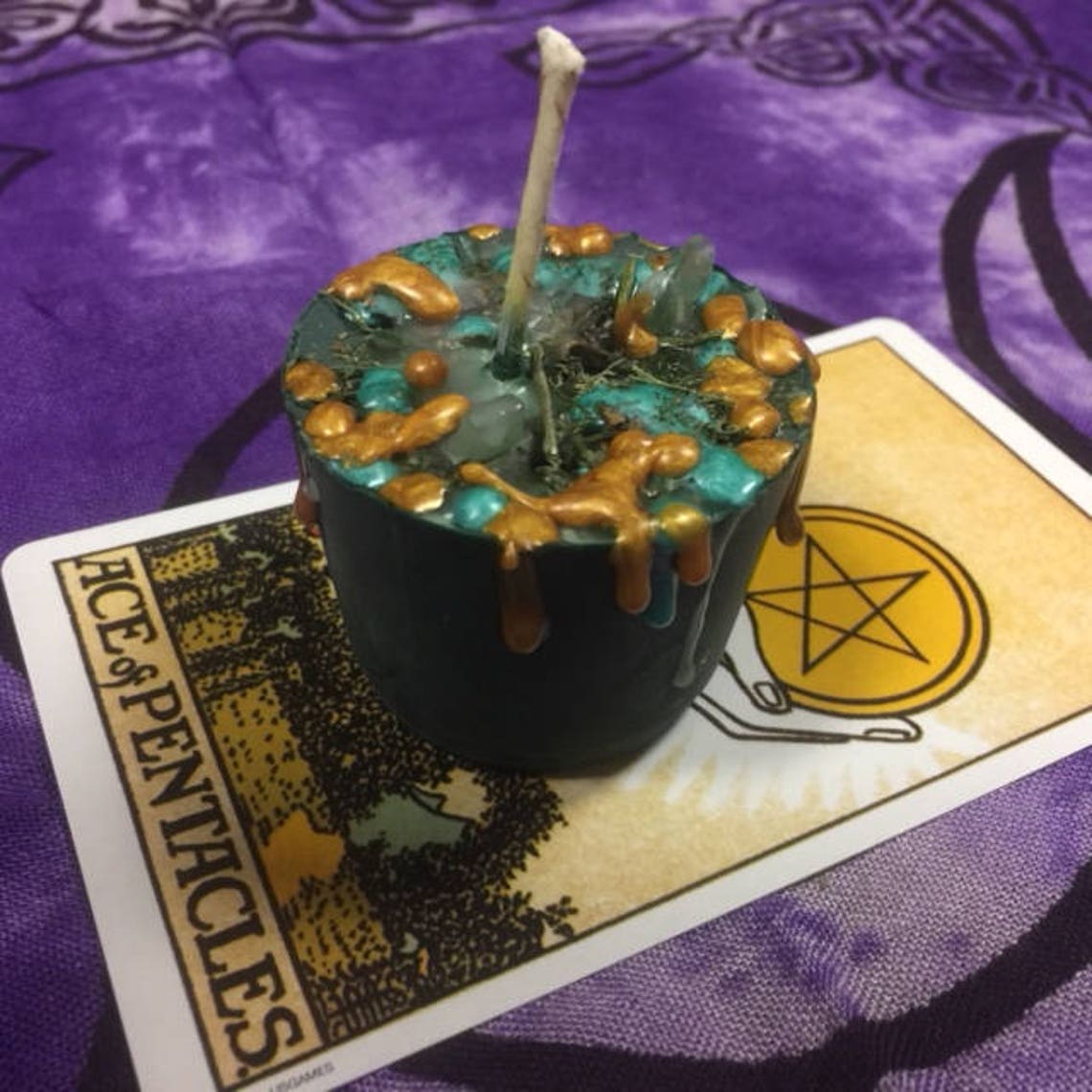 Money Candle Spell tarot Etsy
