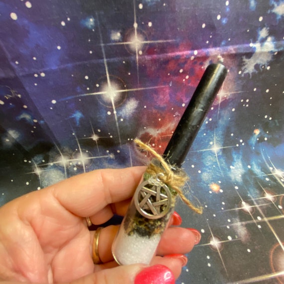 Spell Jar, Banish Negativity - spell candle, casting, witchcraft, Wicca, magical, herbs, new age, talisman, amulets, witch, Reiki, gemstones