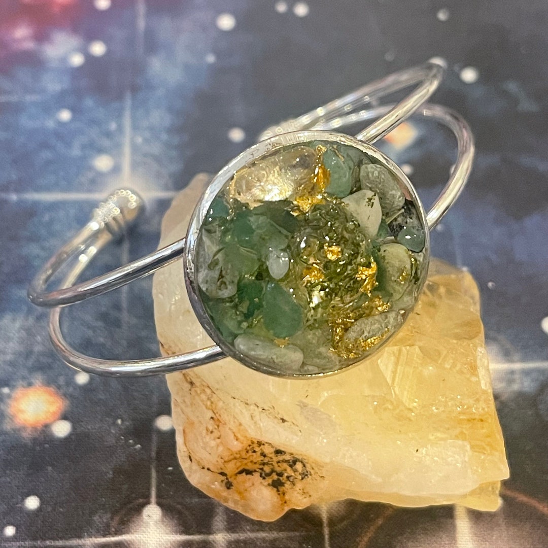 Good Luck Bangle Amulet - Green Aventurine, Citrine, Jade, Good Luck ...