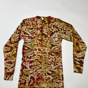 Batik-Langarm-T-Shirt, kleines Unisex-Tiedye-T-Shirt, psychedelisches Tiedye-Shirt, Herren-Tiedye-T-Shirt (UNLS6)