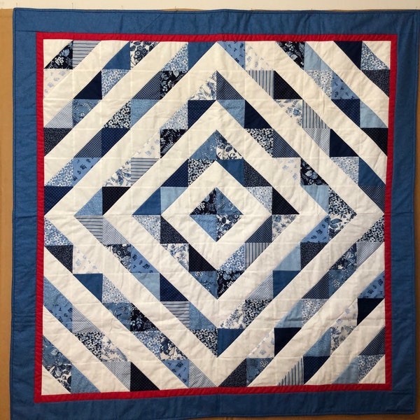 Handmade Quilt. Homemade Quilt. Diamond Quilt. Lap Quilts Handmade. Farmhouse Decor.