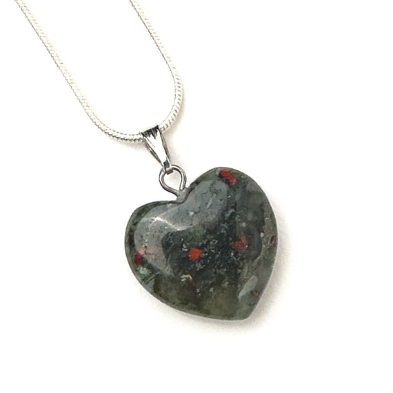Sterling Silver Chakra Stone Heart Pendant Sterling Silver Chakra Stone Heart Pendant