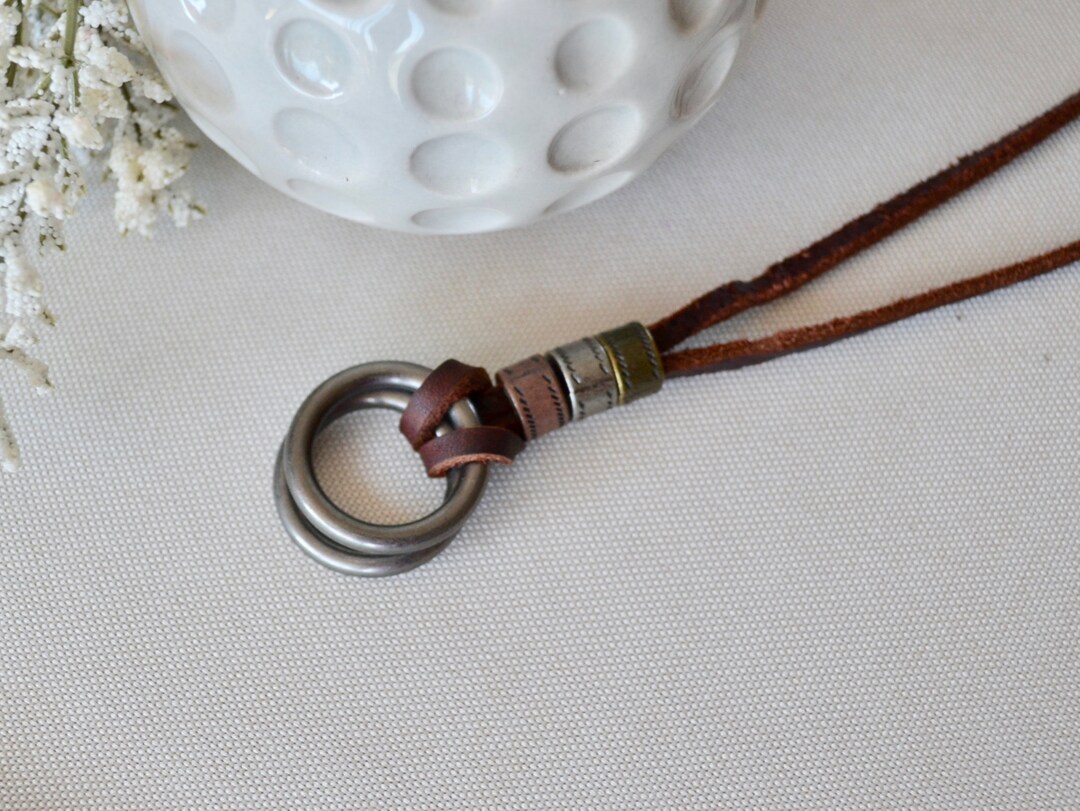 Leather Necklace, Mens Necklace, Mens Leather Necklace, Brown Leather