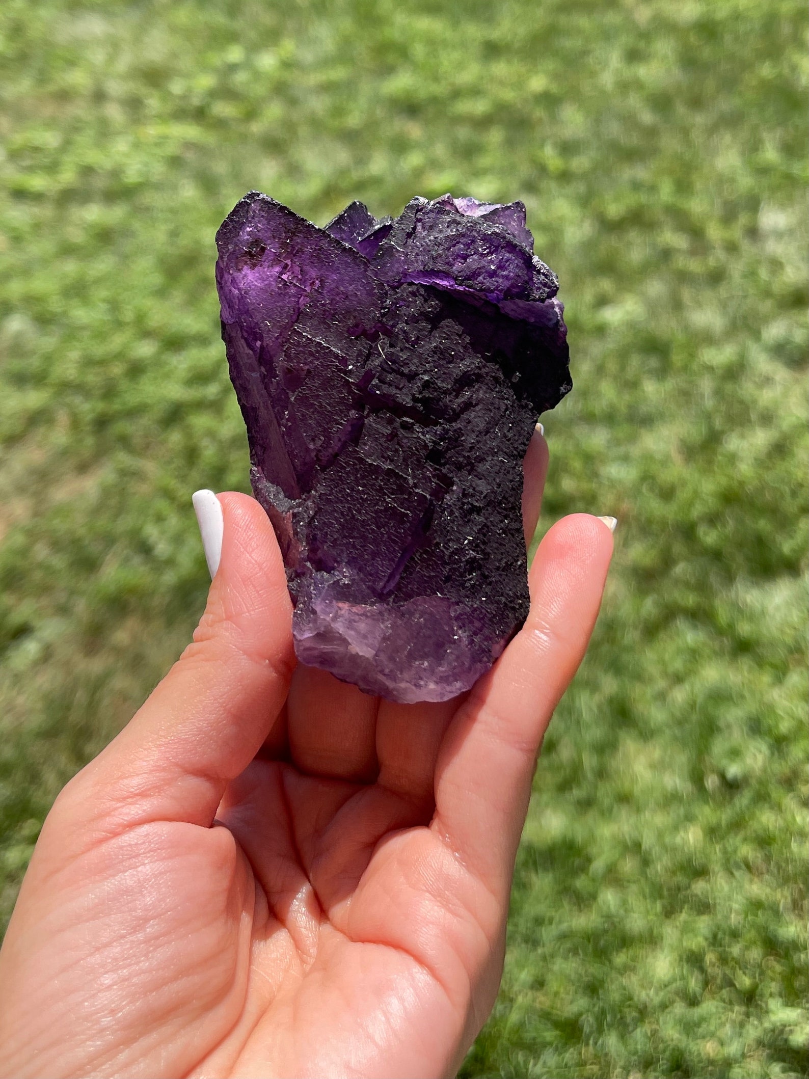 Purple Fluorite Specimen Raw Fluorite Cubic Fluorite Purple Etsy