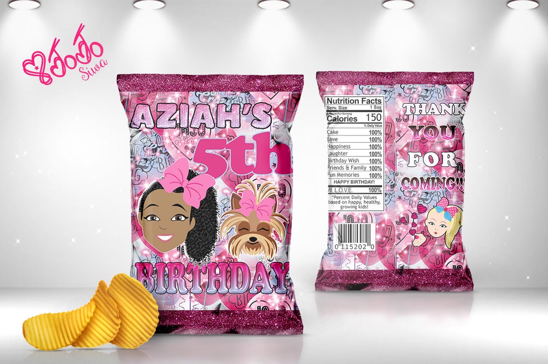 Jojo Chip Bags, Custom Chip Bag, Favor Bag - Etsy