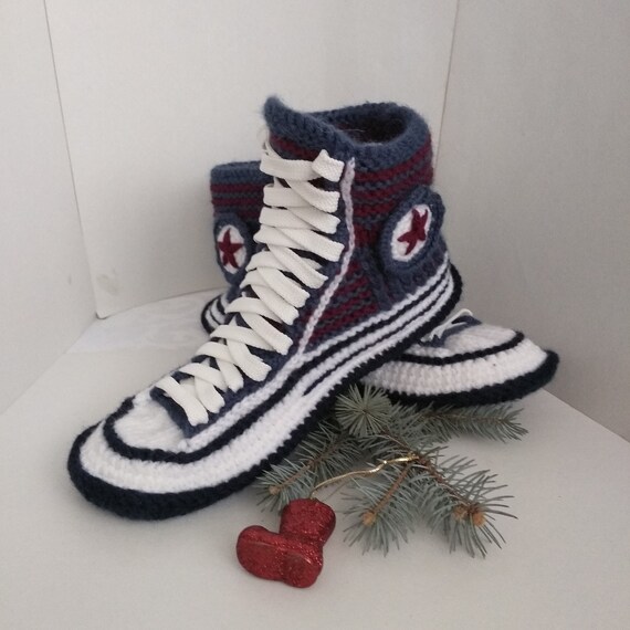 Häkeln Converse Stiefel häkeln Hausschuhe Geschenk Set für Vater und mich gestrickte Converse Sneakers Winter gestrickte Hausschuhe gestrickte Häkeln Converse Stiefel häkeln Hausschuhe Geschenk Set für Vater und mich gestrickte Converse Sneakers Winter gestrickte Hausschuhe gestrickte