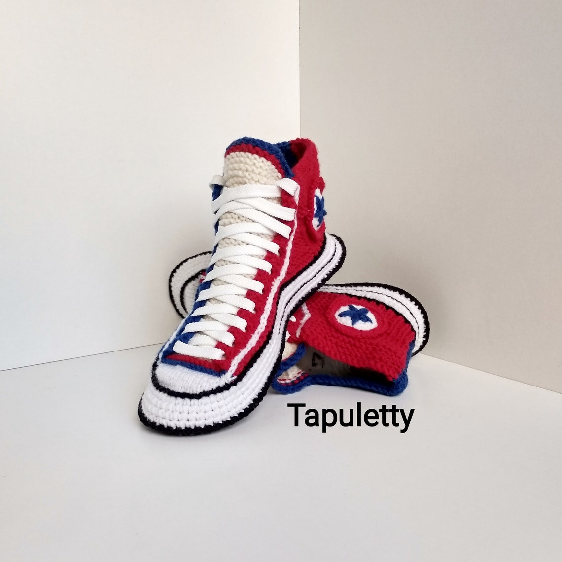 Converse Twotone Knitted Home Slippers Etsy