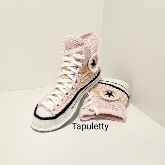 knitted converse booties for adults