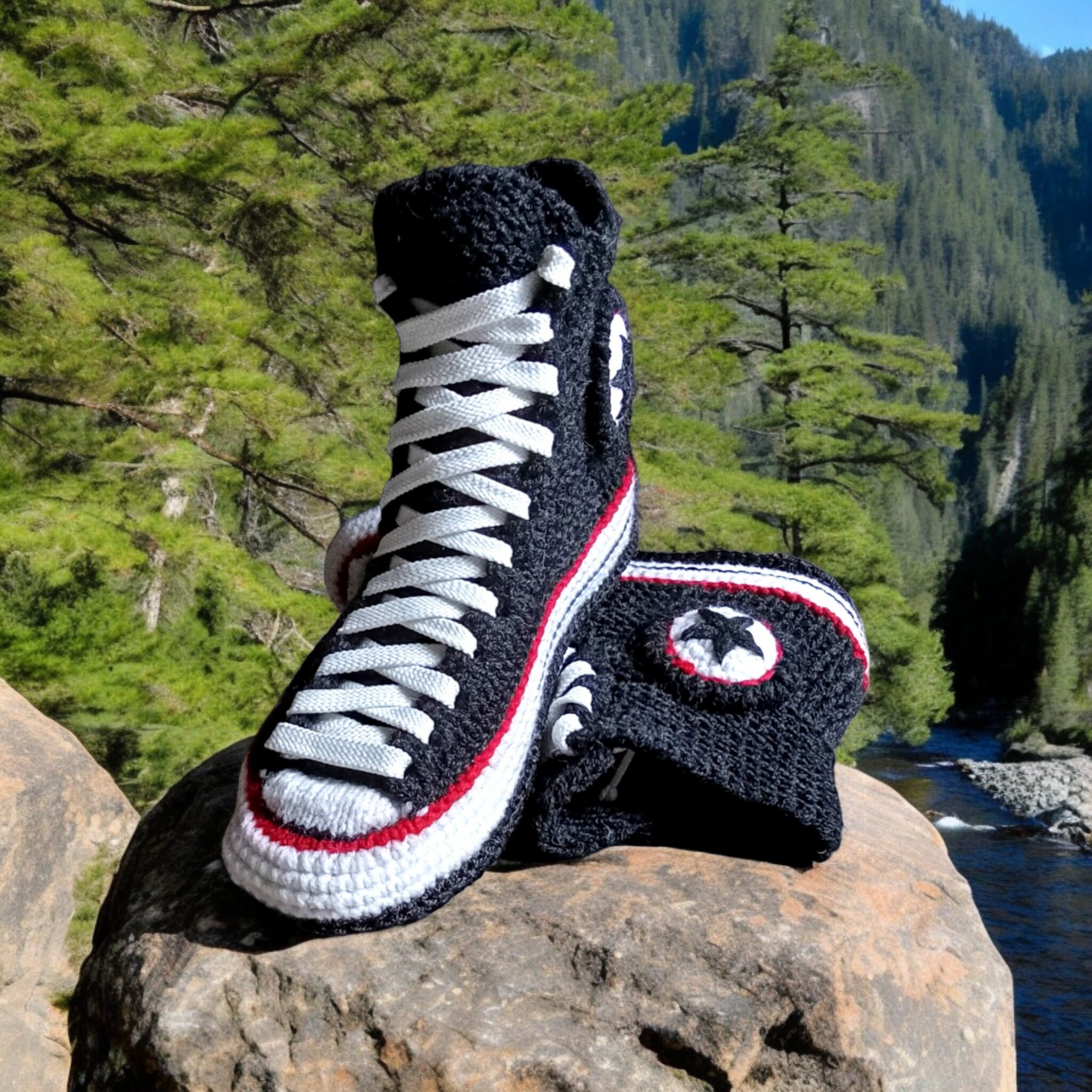 Knitted converse slippers for adults hot sale