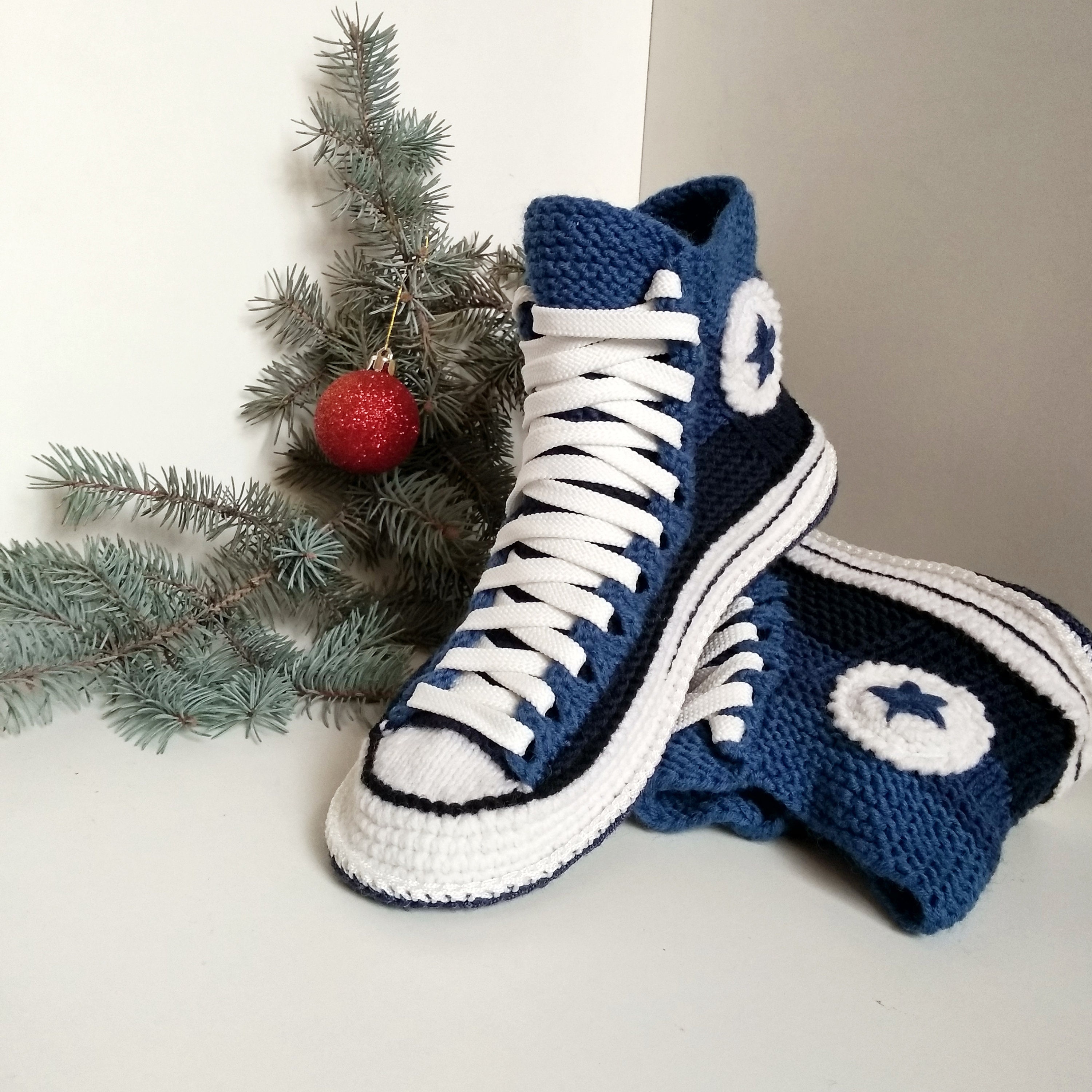 knitted converse slippers