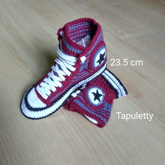 crochet converse slippers