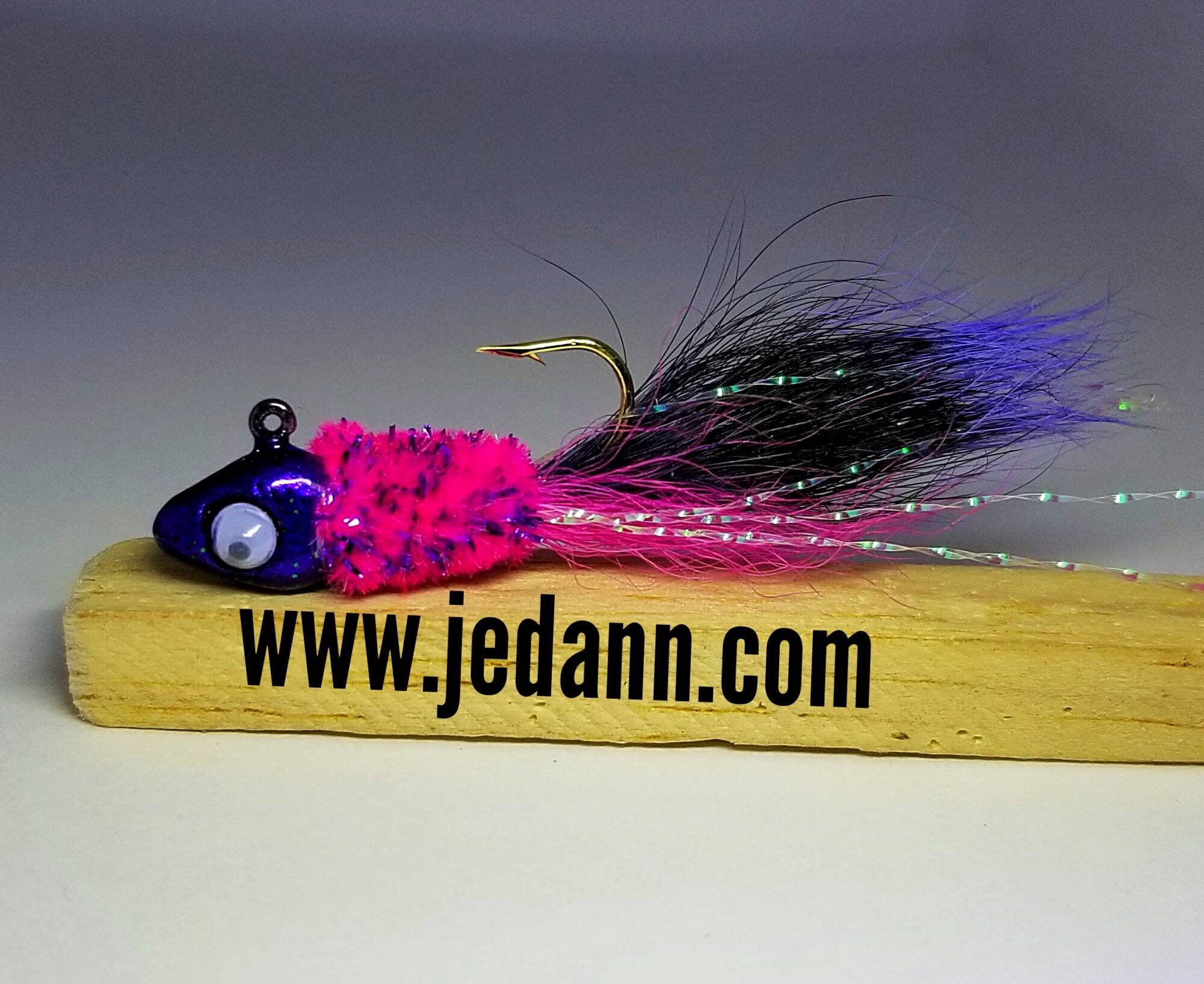 3Pack UV Purple/ Pink Minnow Hair Jig Crappie Bass Bluegill Etsy