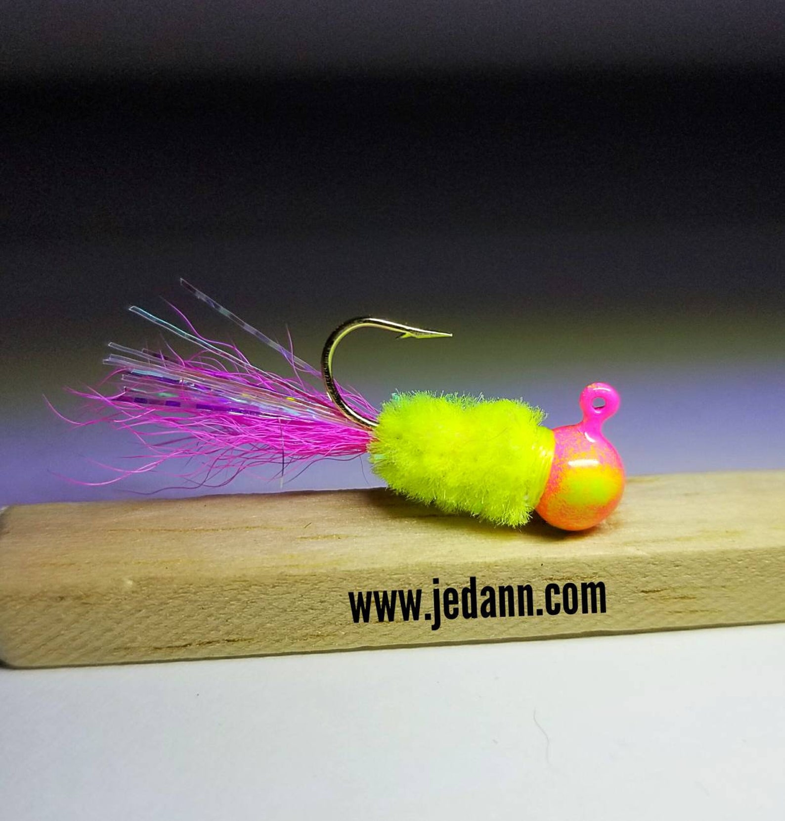 3Pack UV Glow Hair Jig Crappie Bass Bluegill Ice Fishing Etsy