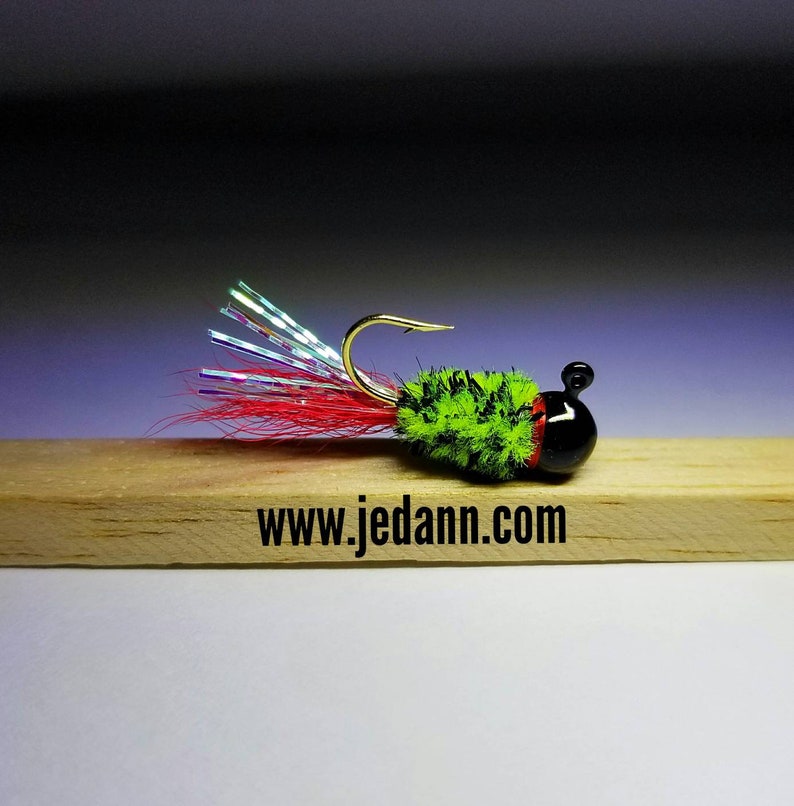 3-Pack Atomic UV Glow Hair Jig Crappie Bass Bluegill Sports & Outdoor ...