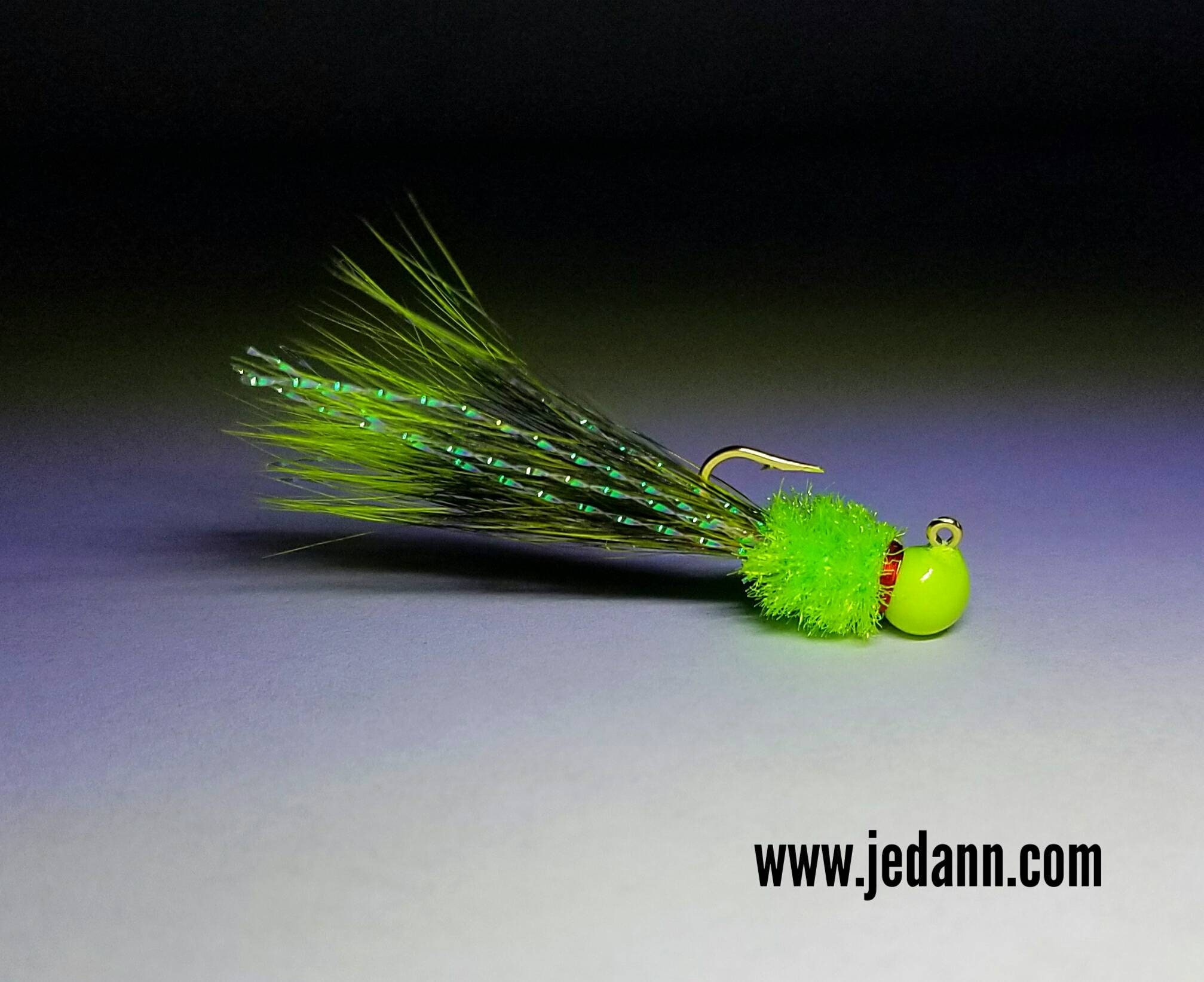 3Pack UV Glow Hair Jig Crappie Bluegill Bass Fishing Etsy