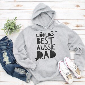 Best Aussie Dad - Dog Australian Shepherd Hoodie - Dog Hoodie - Dog Gifts - Aussie Gifts - Shepherd Gifts - Multiple Sizes - Multiple Colors