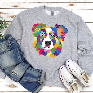 Australian Shepherd Sweatshirt - Gift for Aussie Mom - Aussie Shepherd Sweatshirt - Dog Sweatshirts - Multiple Sizes - Multiple Colors