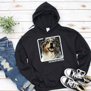 Australian Shepherd Hoodie - Dog Australian Shepherd Hoodie - Dog Hoodie - Australian Shepherd Sweatshirt - Multiple Sizes and Colors