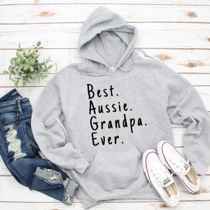 Best Aussie Grandpa Ever - Dog Australian Shepherd Hoodie - Dog Gifts - Aussie Gifts - Shepherd Gifts - Multiple Sizes - Multiple Colors