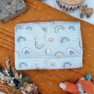 Bolsa cambiador portátil de algodón y esponja para bolso cambiador de viaje y salida toallita lavable de algodón Joyartdeco