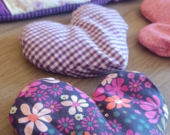 Bolsa de agua caliente seca con forma de corazón