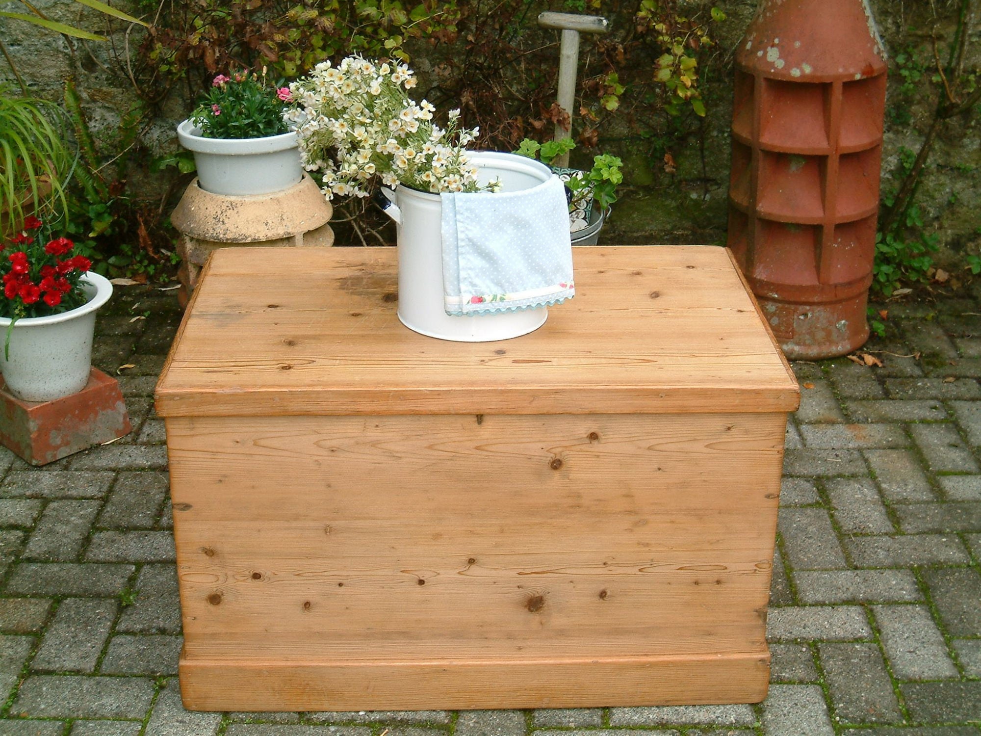 Antique Pine Blanket Box Etsy UK