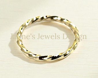 14K Solid Yellow/White Nose Ring Hoop Endless Hoop Textured Minimalist Nose Ring Jewelry Tiny Cute Hoop Earring Helix Tragus Hoop Earring