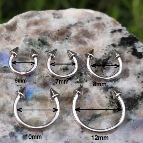 Spiked Horseshoe Septum Ring Tragus Earring Septum Piercing Etsy